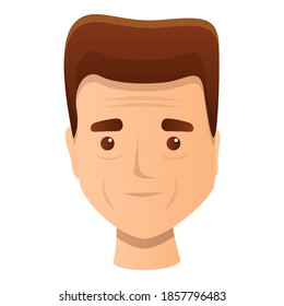 Icono de arrugas de hombre. Caricatura del hombre arrugas icono vectorial para el diseño web aislado en fondo blanco