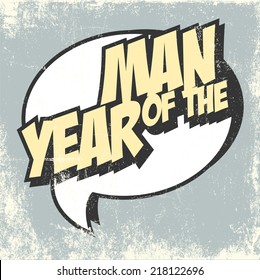 man of the year background, illustration in vector format