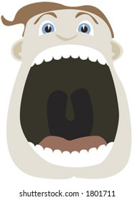 A man yelling to get your attention. Great for marketing or sales. Put your message in his mouth.