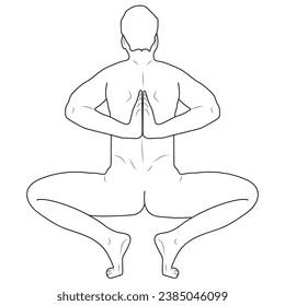 Man yoga meditation pose 6