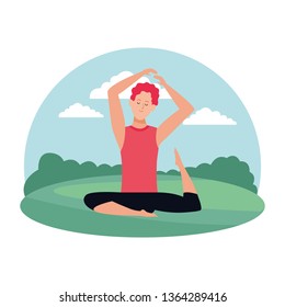 man yoga pose