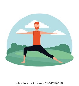 man yoga pose