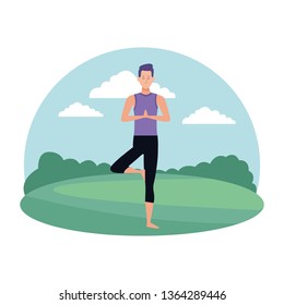 man yoga pose