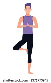 man yoga pose