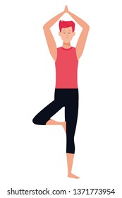 man yoga pose