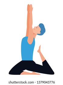 man yoga pose