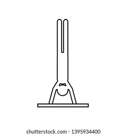 man in a yoga pose icon. Element of India for mobile concept and web apps icon. Outline, thin line icon for website design and development, app development