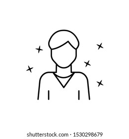 Man young avatar icon. Element of people avatar icon
