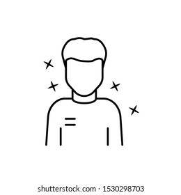 Man young avatar icon. Element of people avatar icon
