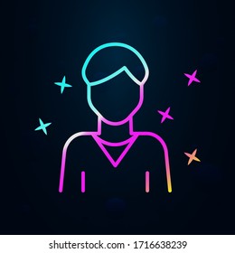 Man young avatar nolan icon. Simple thin line, outline vector of avatar icons for ui and ux, website or mobile application