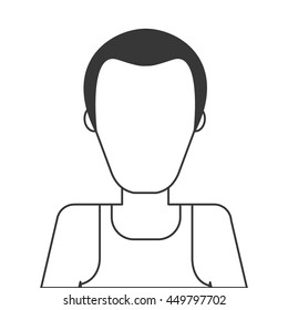 man young casual wear sport avatar isolated vector illustration