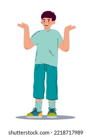 The man is young in full growth.  Vector illustration flat 