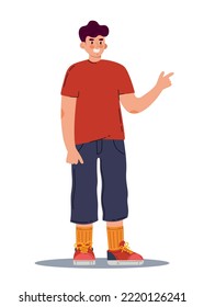 The man is young in full growth.  Vector illustration flat 