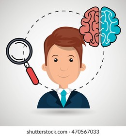 man young idea icon vector illustration graphic