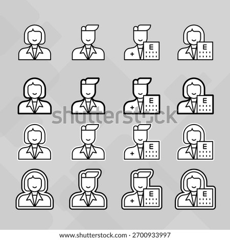 Man young old boy Avatar photo profile picture image icon set collection Vector Silhouettes flat sytle