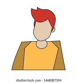 man young redhead male person cartoon vector illustration graphic design