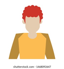 man young redhead male person cartoon vector illustration graphic design