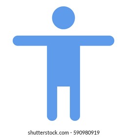 Man_ToiletSign icon- Flat design, glyph style icon - Blue