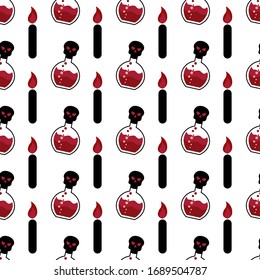 mana potion icon pattern seamless isolated on white background. Editable filled mana potion icon. mana potion icon pattern for web and mobile.