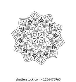 Manadala black vector illustration