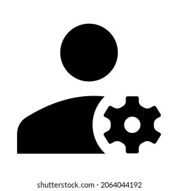 Manage accounts icon isolated vector illustration. High quality black style vector icon