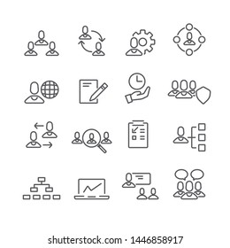Manage and Business simple icons set,Vector