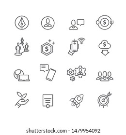 Manage and Business simple icons set,Vector