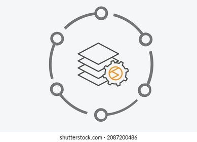 Manage course bundles icon vector design