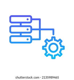 Manage Data Line Gradient icon design
