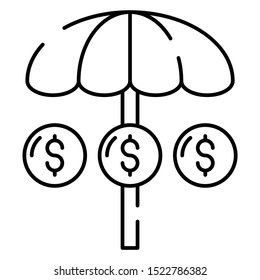 manage financial crisis protection Vector Icon Concept