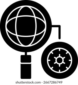 Gerenciar design de ícone de vetor de glifo