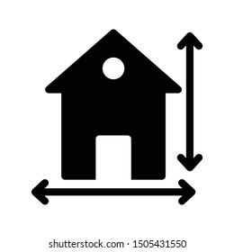 manage house glyph flat vector icon