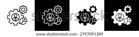 Manage Icon In Outline And Glyph Styles With Black And White Variations
