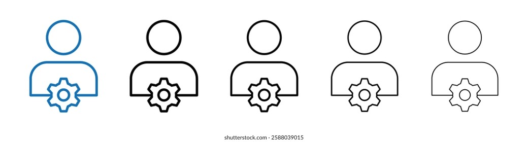 Manage icon Outline vector logo for web ui