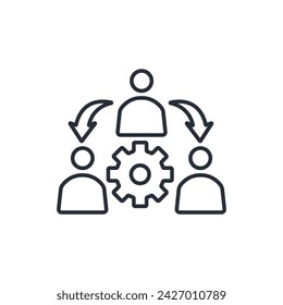 manage icon. vector.Editable stroke.linear style sign for use web design,logo.Symbol illustration.