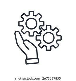 icono de administración. Vector. Trazo editable. Signo de estilo lineal para uso Diseño web, logotipo. Ilustración de símbolo.
