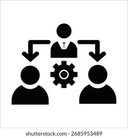 manage icons. simple solid vector