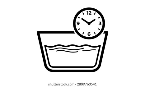 Manage laundry duration with this soaking time symbol.