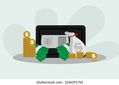 Gestionar plantilla de diseño de dinero, Gestionar vector de dinero