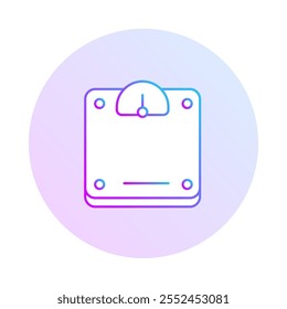 Manejar el ícono de la obesidad – Escala de pesaje que representa el control del peso y el estilo de vida saludable