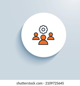 Manage process participants icon vector design