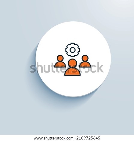 Manage process participants icon vector design