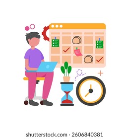 Manage tasks efficiently Vector Illustration