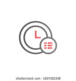 Manage, time color gradient vector icon