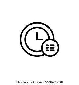 manage, time icon. Simple thin line, outline vector of Time icons for UI and UX, website or mobile application