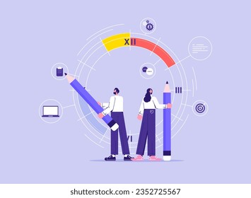 Manage urgent tasks, workers make schedule, business people organize process of working, people are planning, project management timeline, or business deadline concept