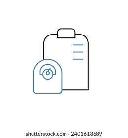 manage weight concept line icon. Simple element illustration. manage weight concept outline symbol design.