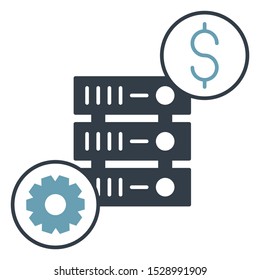 Managed Cost Effective Web Server Vector Hassle Free Icon Design