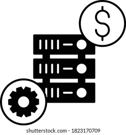 Managed Cost Effective Web Server Concept Vector Hassle Free Icon Design, Data Center And Web Hosting Symbol On White Background