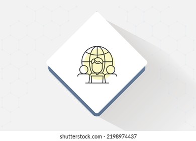 Managed Network Services Icon Vector Design